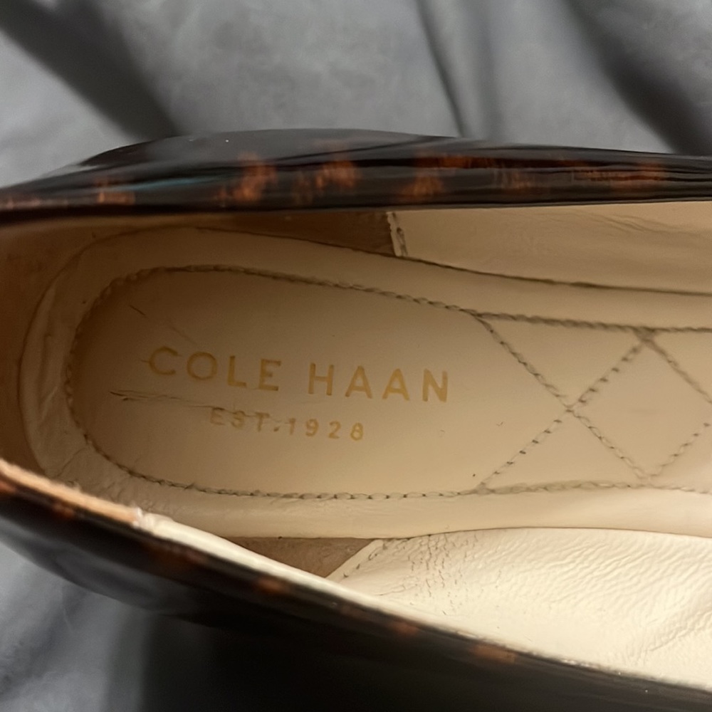 Cole Haan Patent Leather Leopard Wedges - Picture 2 of 6